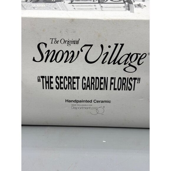 Vtg Dept 56 Ceramic Lighted Secret Gardner Florist Christmas Village - Picture 11 of 12